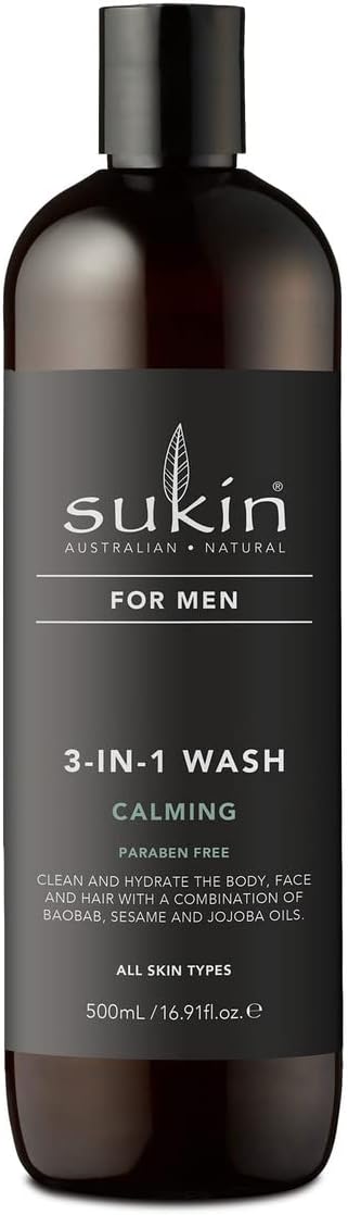 Sukin For Men Soothing 3-in-1 Body Wash - 500ml