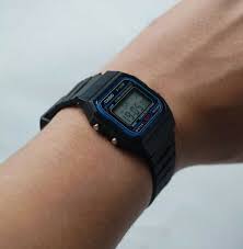 Casio F-91W-1XYL Unisex Digital Resin Strap Watch - Black