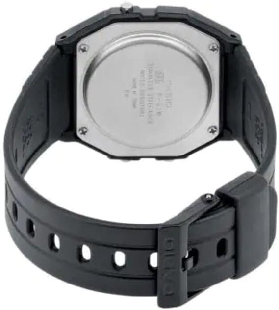 Casio F-91W-1XYL Unisex Digital Resin Strap Watch - Black