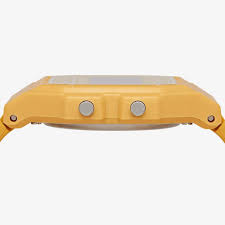 Casio F-91WC-9AEF Unisex Digital Resin Strap Watch - Mustard Yellow