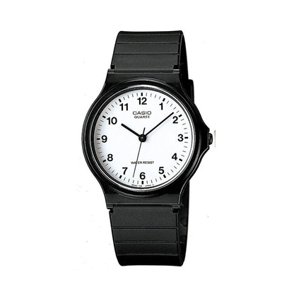 Casio MQ-24-7BLL Unisex Resin Strap Watch - Black/White