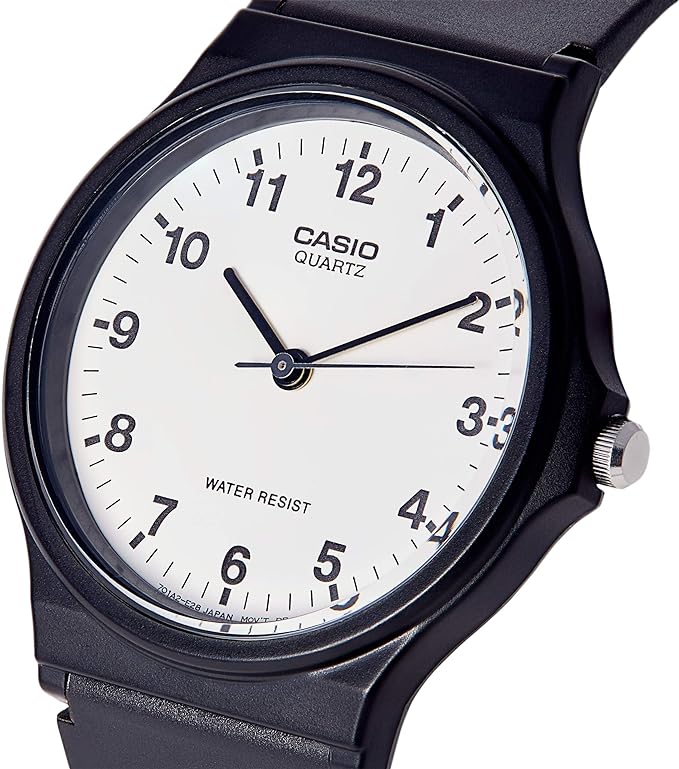 Casio MQ-24-7BLL Unisex Resin Strap Watch - Black/White