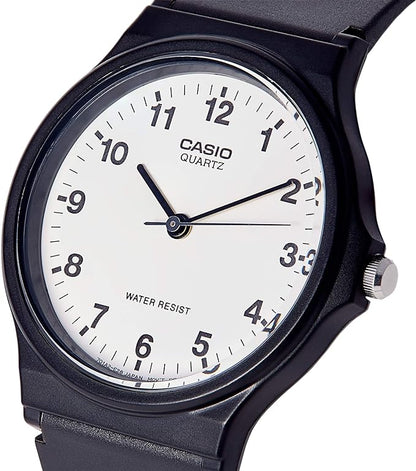 Casio MQ-24-7BLL Unisex Resin Strap Watch - Black/White